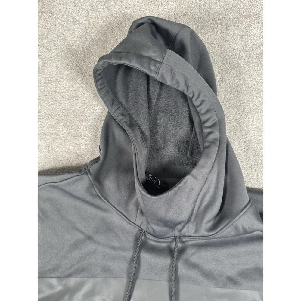 Jordan Therma-Fit Hoodie Men‎ Gray On Gray L/S Pullover Athletic Size XL Jumpman